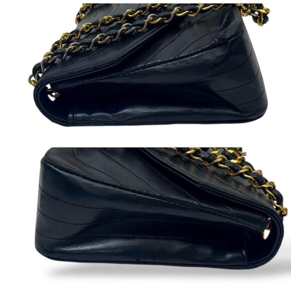 CHANEL 24K Vintage Timeless Classic Round Single Flap Bag Chain Purse - Picture 6 of 13